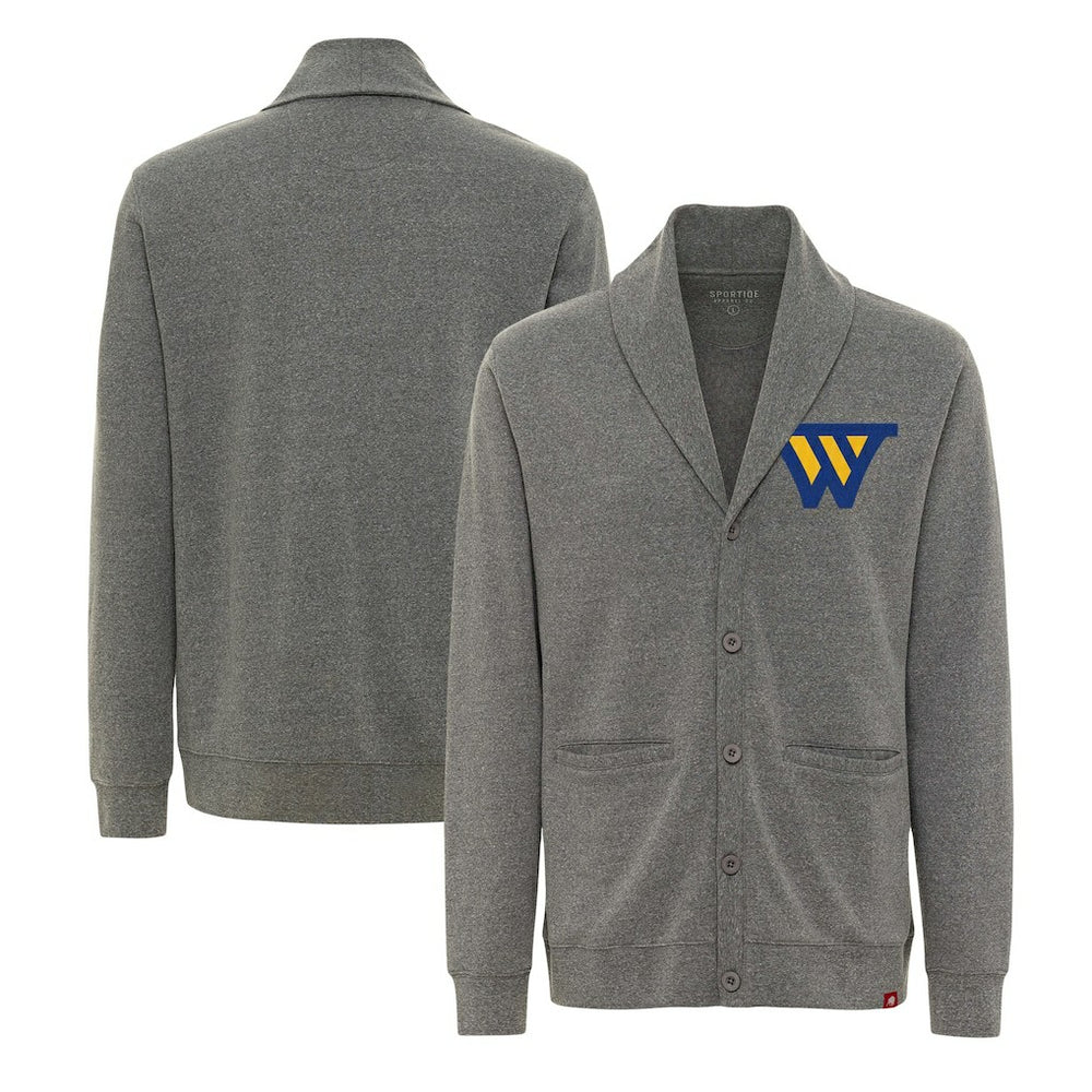 Golden State Warriors Sportiqe Unisex Henshaw Long Sleeve Full-Button Cardigan Sweater Heather Gray - NBA