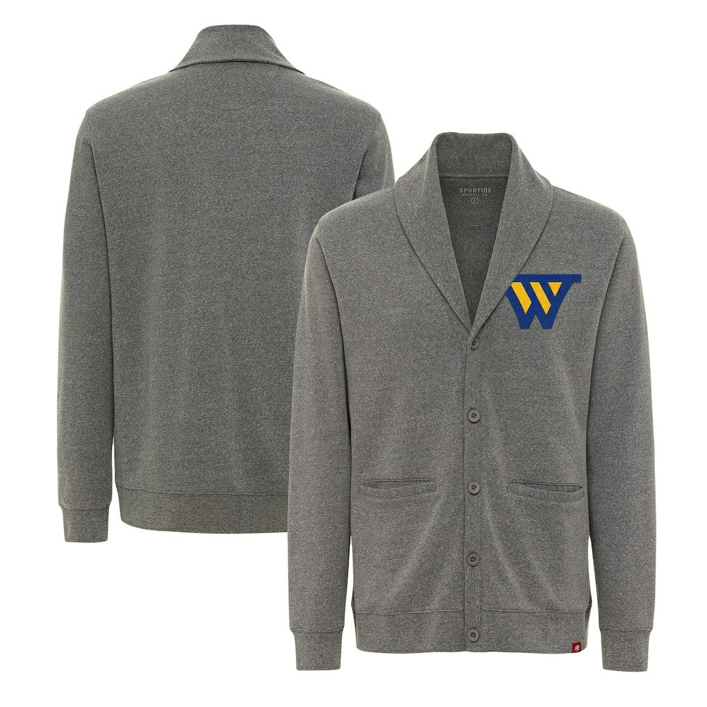 Golden State Warriors Sportiqe Unisex Henshaw Long Sleeve Full-Button Cardigan Sweater Heather Gray - NBA