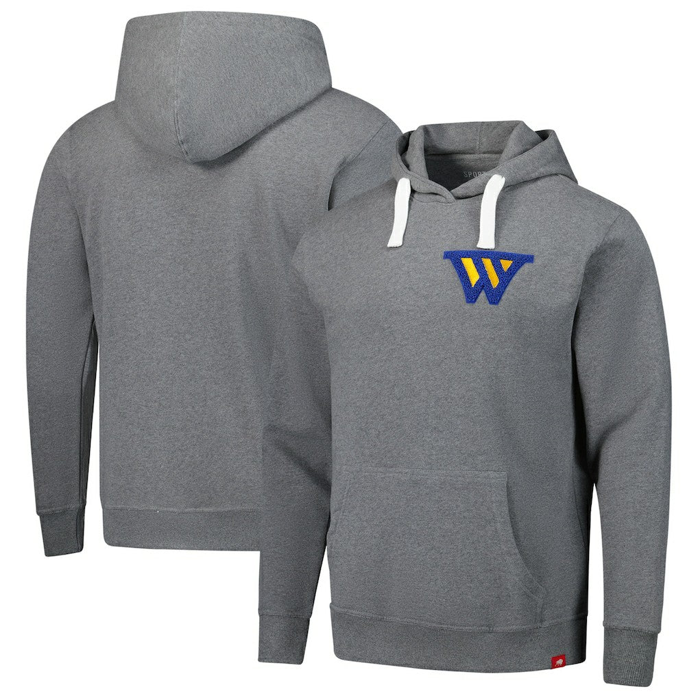 Golden State Warriors Sportiqe Unisex Varsity Collection Blake Pullover Hoodie Heather Gray - NBA