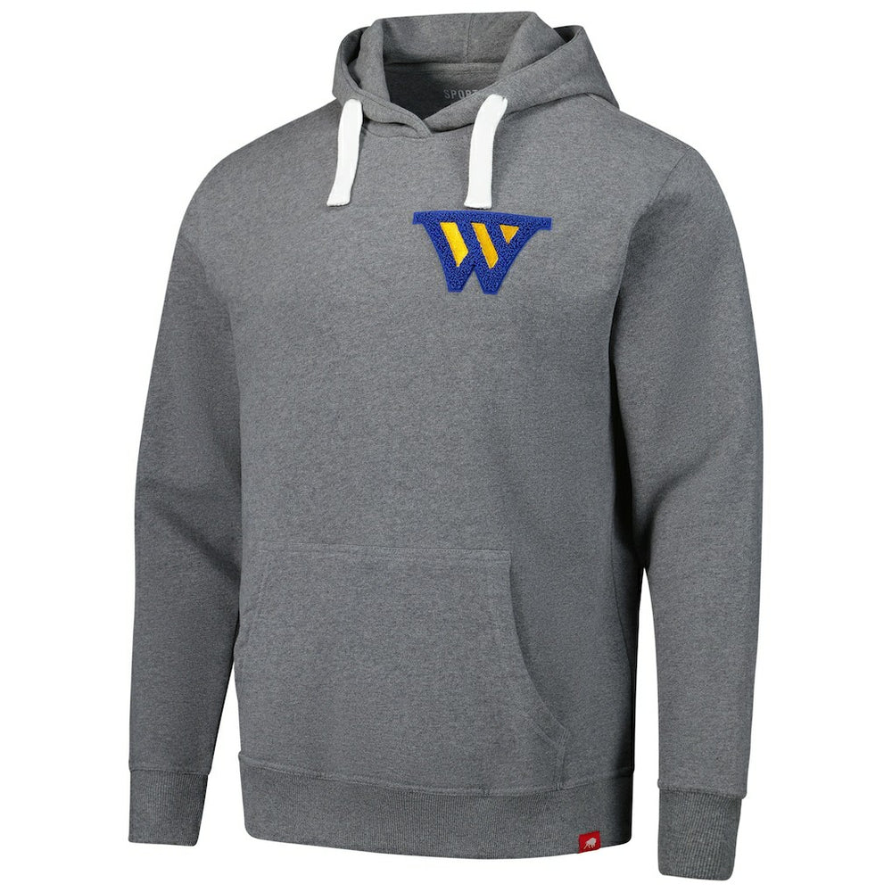 Golden State Warriors Sportiqe Unisex Varsity Collection Blake Pullover Hoodie Heather Gray - NBA