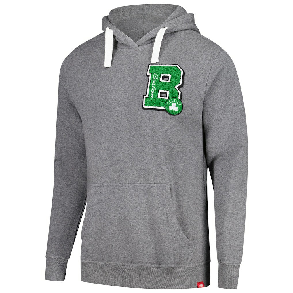 Boston Celtics Sportiqe Unisex Varsity Collection Blake Pullover Hoodie Heather Gray - NBA