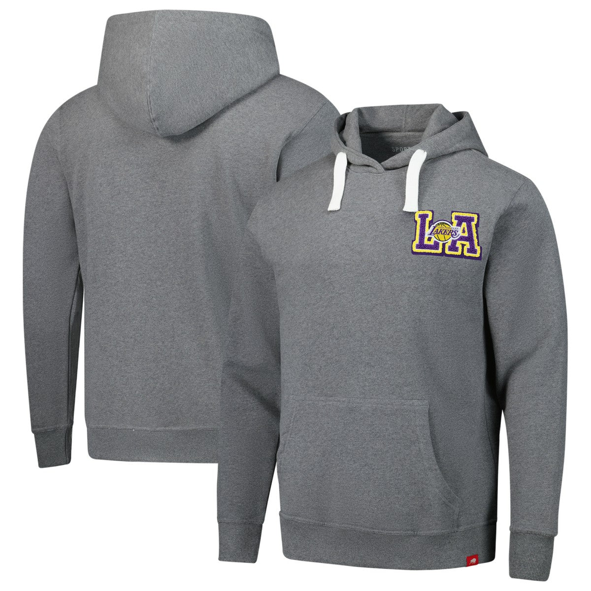 Los Angeles Lakers Sportiqe Unisex Varsity Collection Blake Pullover Hoodie Heather Gray - NBA