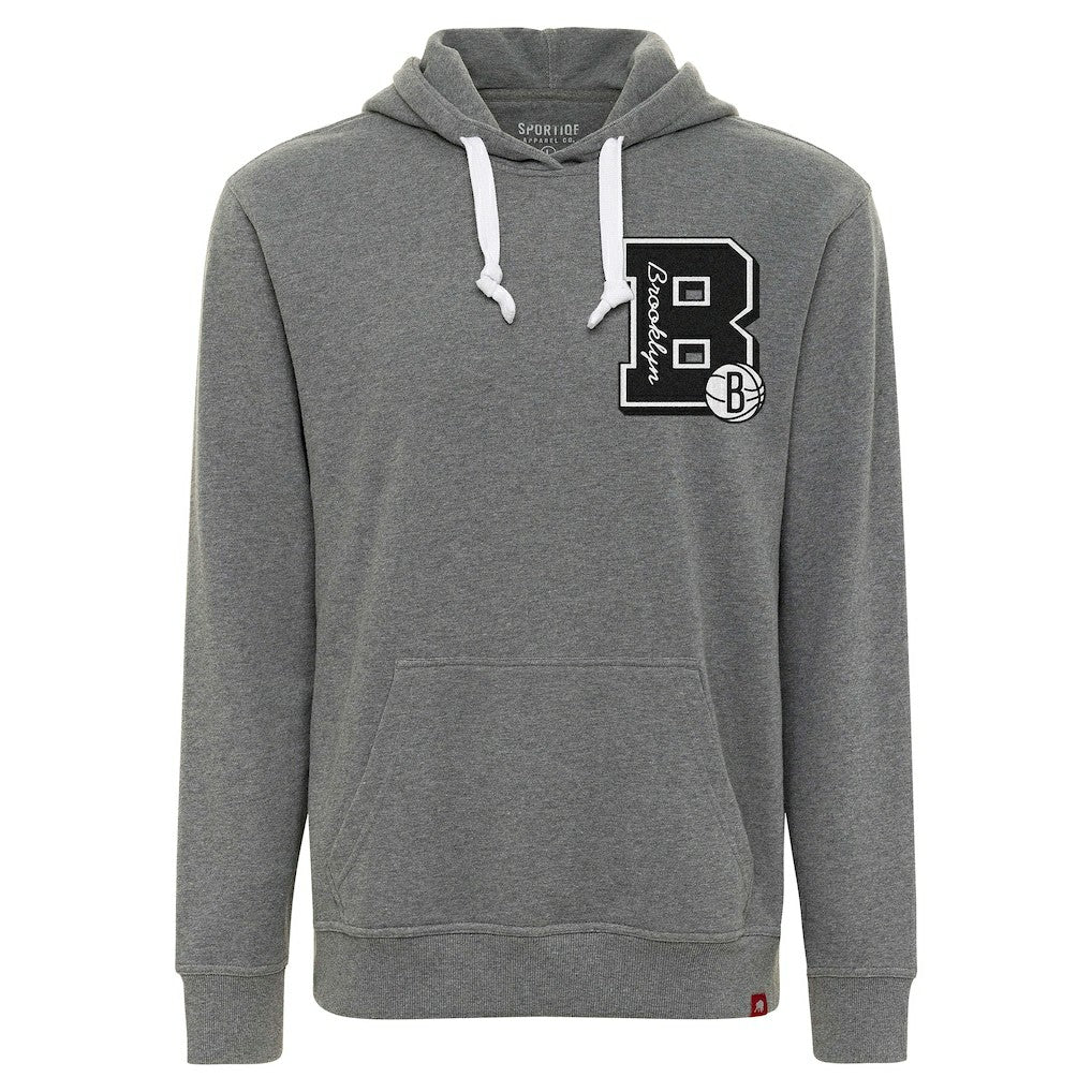 Brooklyn Nets Sportiqe Unisex Varsity Collection Blake Pullover Hoodie Heather Gray - NBA