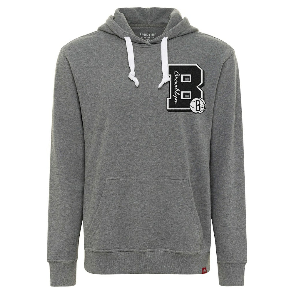 Brooklyn Nets Sportiqe Unisex Varsity Collection Blake Pullover Hoodie Heather Gray - NBA