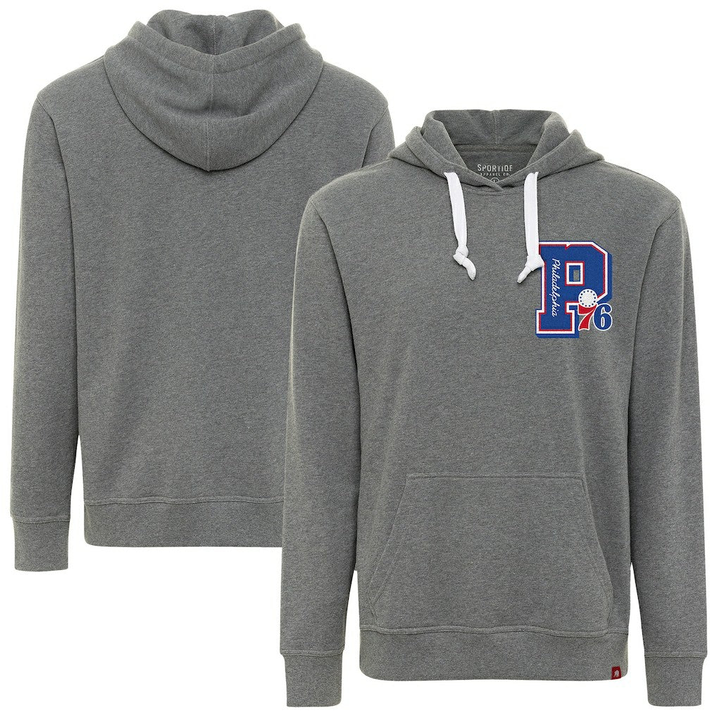 Philadelphia 76ers Sportiqe Unisex Varsity Collection Blake Pullover Hoodie Heather Gray - NBA