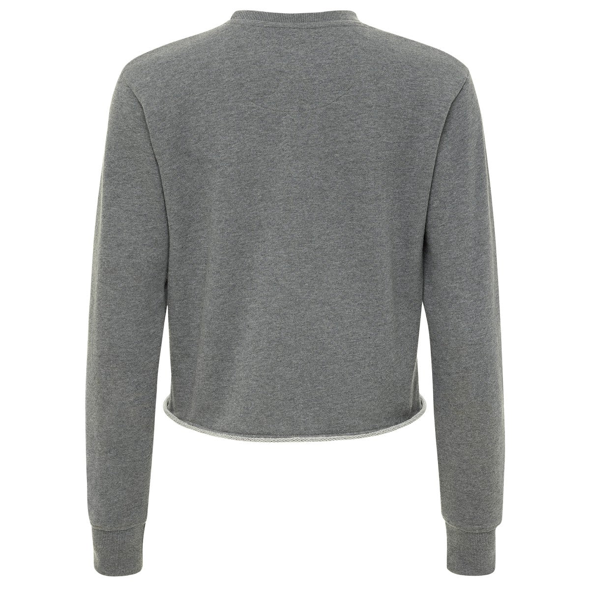 New York Knicks Sportiqe Women's Varsity Collection Kacey Cropped Pullover Sweatshirt Heather Gray - NBA