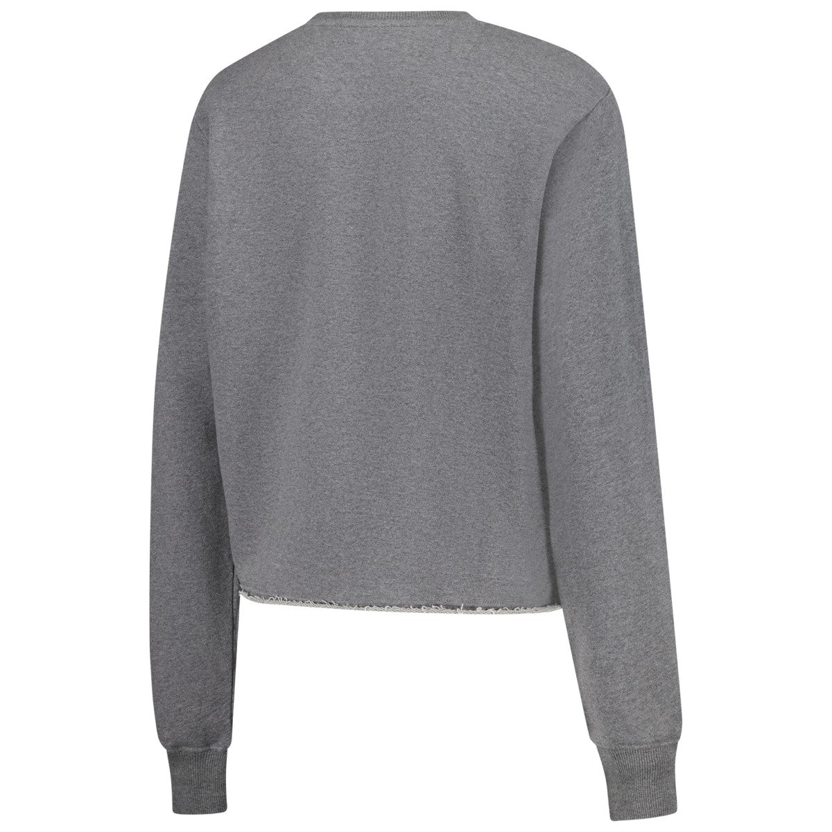 Los Angeles Lakers Sportiqe Women's Varsity Collection Kacey Cropped Pullover Sweatshirt Heather Gray - NBA