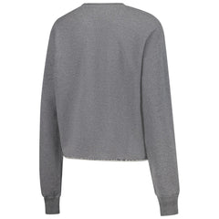 Los Angeles Lakers Sportiqe Women's Varsity Collection Kacey Cropped Pullover Sweatshirt Heather Gray - NBA
