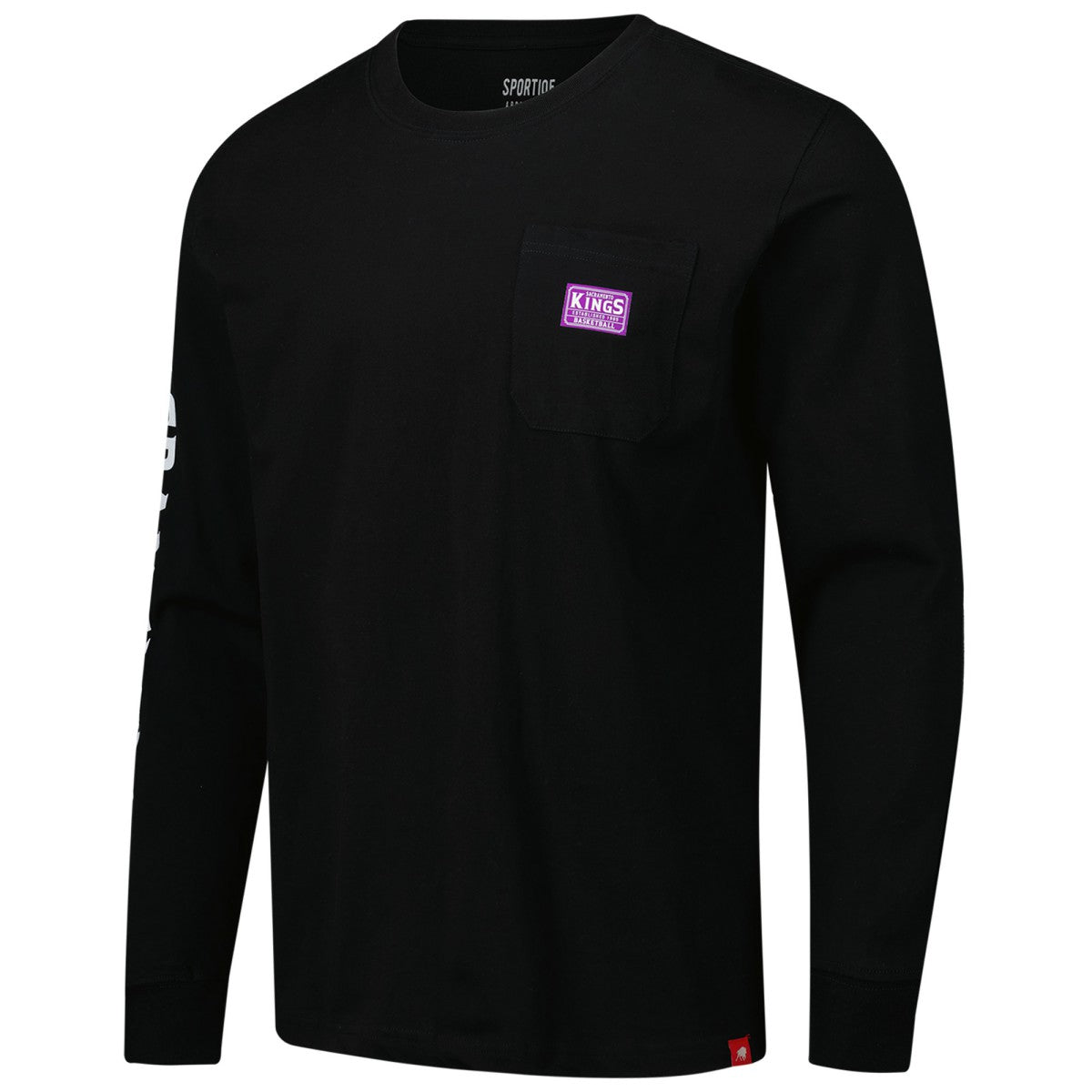 Sacramento Kings Sportiqe Unisex Wales Heavyweight Pocket Long Sleeve T-Shirt Black - NBA