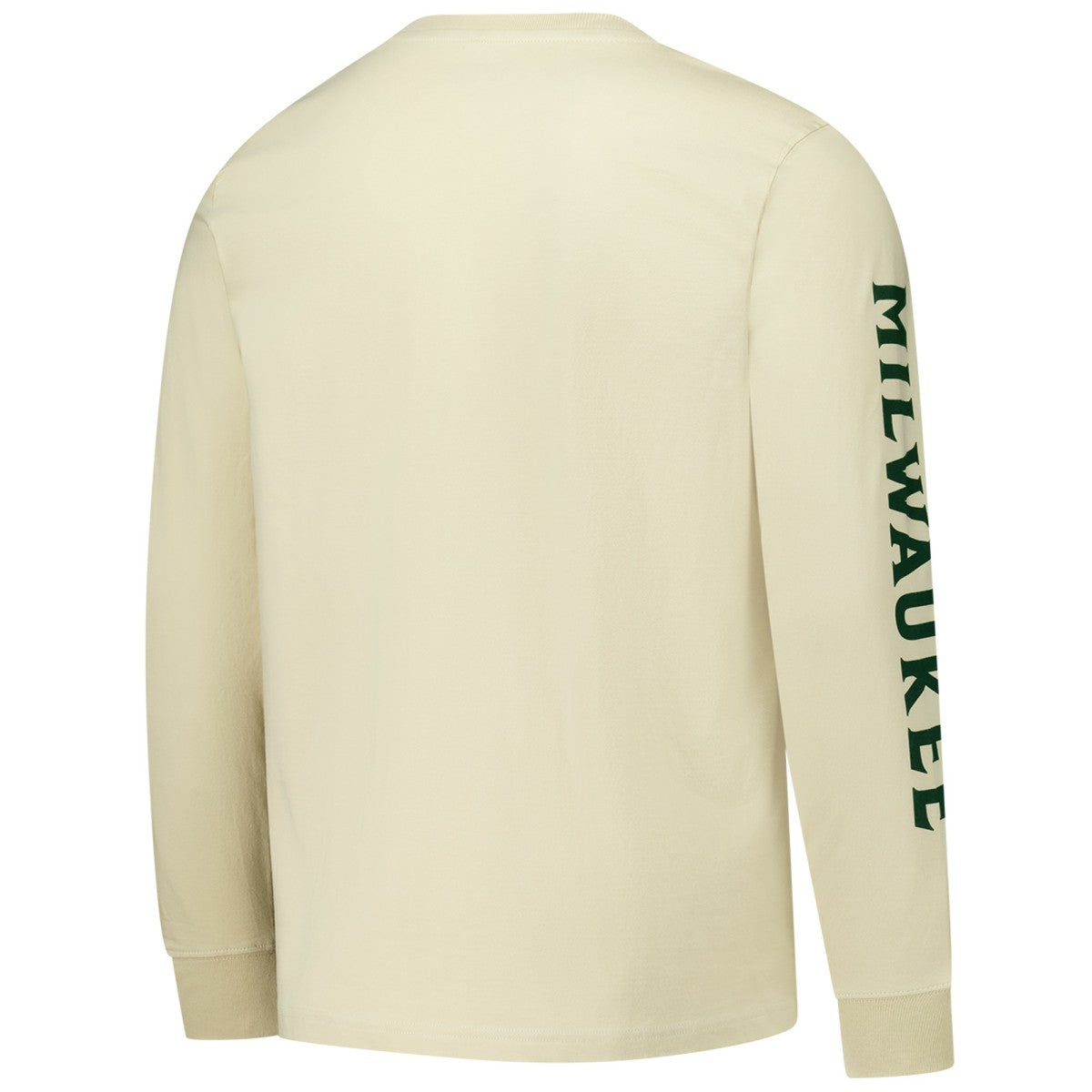 Milwaukee Bucks Sportiqe Unisex Wales Heavyweight Pocket Long Sleeve T-Shirt Cream - NBA