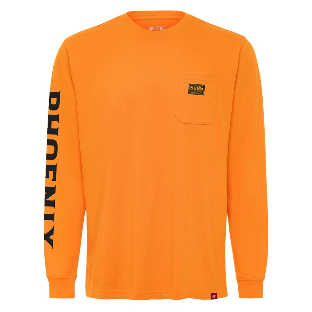 Phoenix Suns Sportiqe Unisex Wales Heavyweight Pocket Long Sleeve T-Shirt Orange - NBA