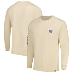 Golden State Warriors Sportiqe Unisex Wales Heavyweight Pocket Long Sleeve T-Shirt Cream - NBA