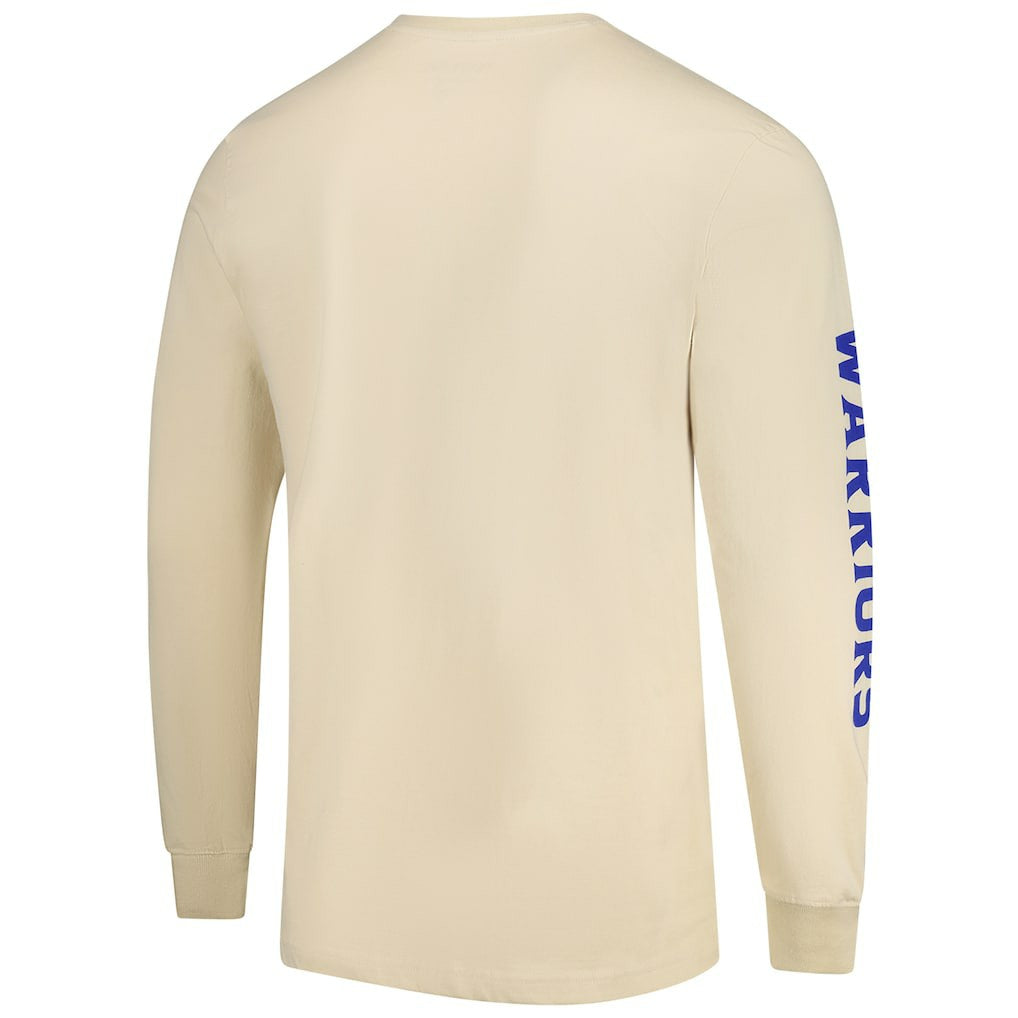 Golden State Warriors Sportiqe Unisex Wales Heavyweight Pocket Long Sleeve T-Shirt Cream - NBA