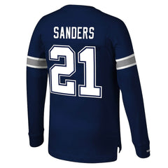 Deion Sanders Dallas Cowboys Retired Player Name & Number Long Sleeve Top Navy | Mitchell & Ness