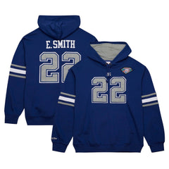 Emmitt Smith Dallas Cowboys Retired Player Name & Number Pullover Hoodie Navy | Mitchell & Ness