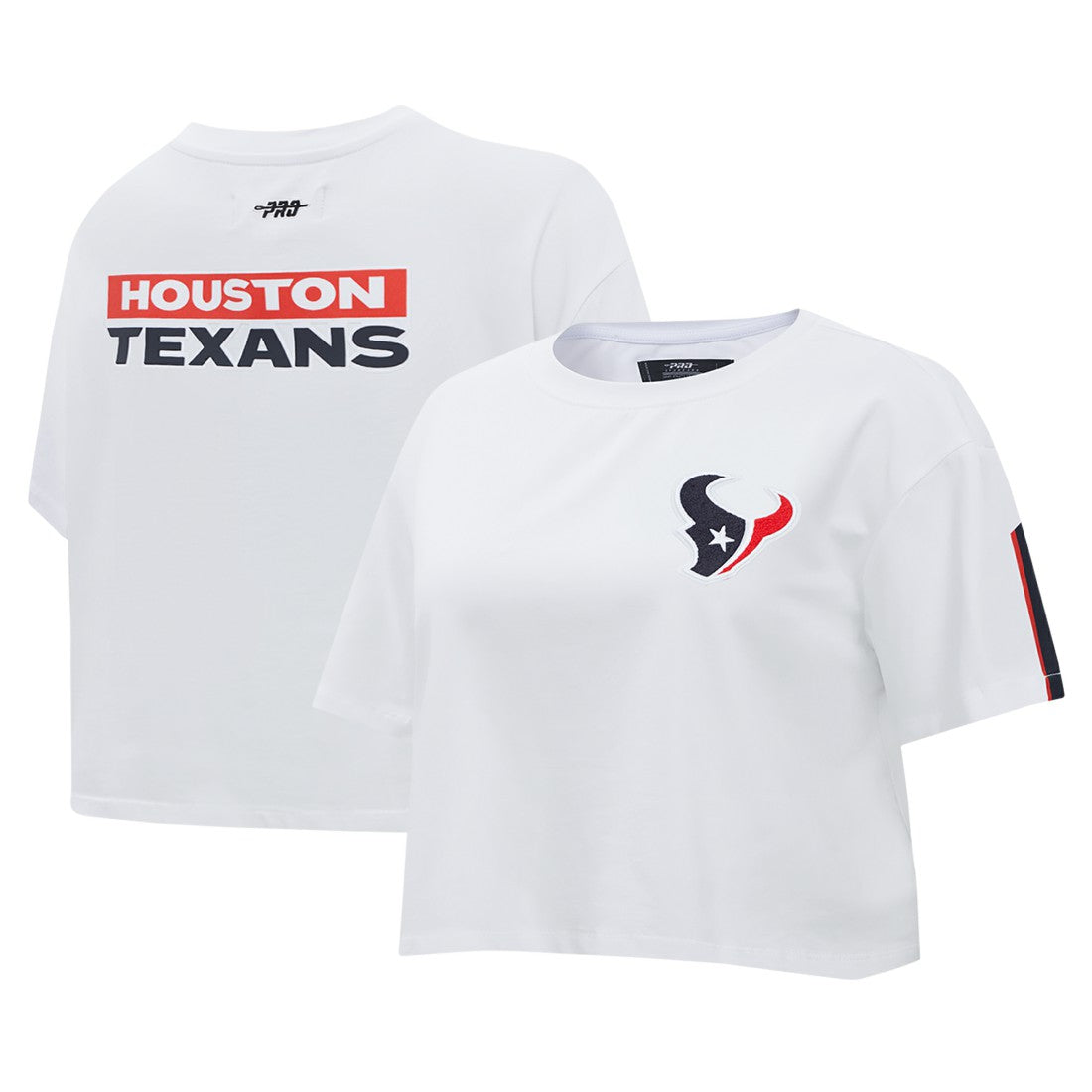 Houston Texans Pro Standard Women's Away Cropped Boxy T-Shirt White | NFL