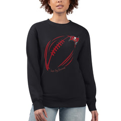 Tampa Bay Buccaneers G-III 4Her by Carl Banks Women's Football Logo Graphic Fleece Tri-Blend Pullover Sweatshirt Black | NFL