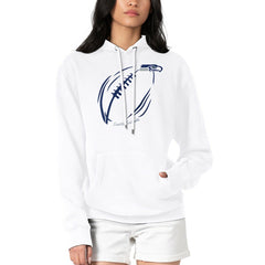 Seattle Seahawks G-III 4Her by Carl Banks Women's Football Logo Fleece Tri-Blend Pullover Hoodie White | NFL