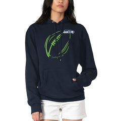 Seattle Seahawks G-III 4Her by Carl Banks Women's Football Logo Fleece Tri-Blend Pullover Hoodie Navy | NFL