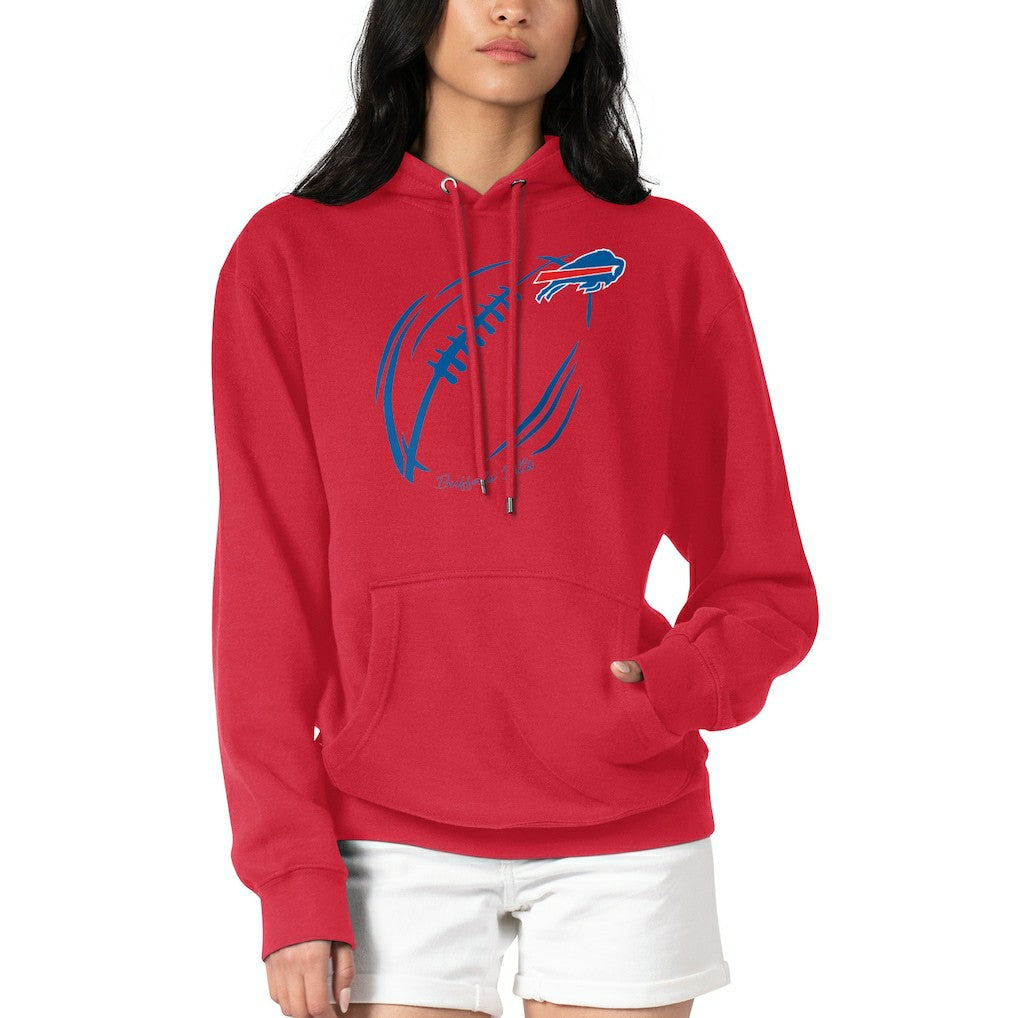 Buffalo Bills G-III 4Her by Carl Banks Women's Football Logo Fleece Tri-Blend Pullover Hoodie Red | NFL