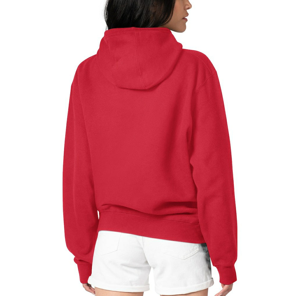 San Francisco 49ers G-III 4Her by Carl Banks Women's Football Logo Fleece Tri-Blend Pullover Hoodie Red | NFL