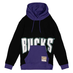 Milwaukee Bucks Hardwood Classics Big Face 5.0 Pullover Hoodie Black - NBA