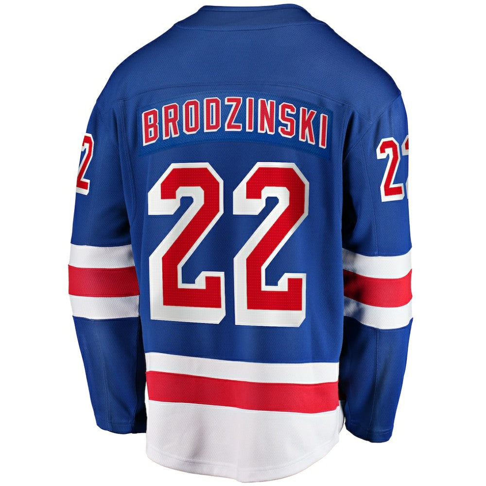 Jonny Brodzinski New York Rangers Fanatics Home Premier Breakaway Player Jersey - Blue - NHL