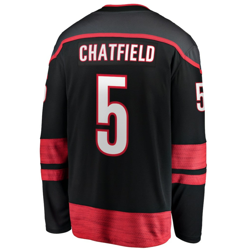 Jalen Chatfield Carolina Hurricanes Fanatics Home Premier Breakaway Player Jersey - Black - NHL