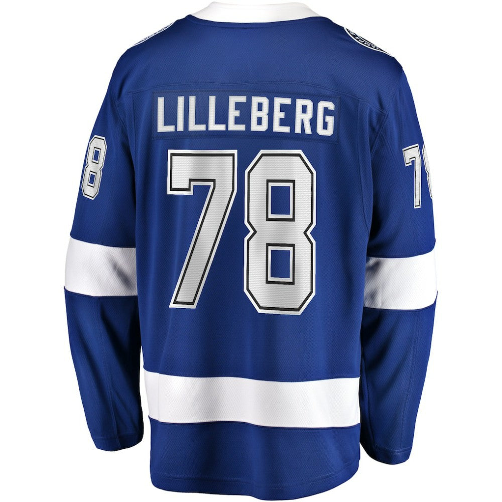 Emil Lilleberg Tampa Bay Lightning Fanatics Home Premier Breakaway Player Jersey - Blue - NHL