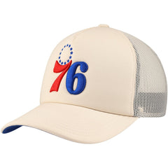 Philadelphia 76ers Trucker Adjustable Hat Cream - NBA