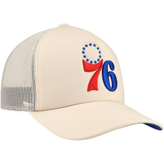Philadelphia 76ers Trucker Adjustable Hat Cream - NBA