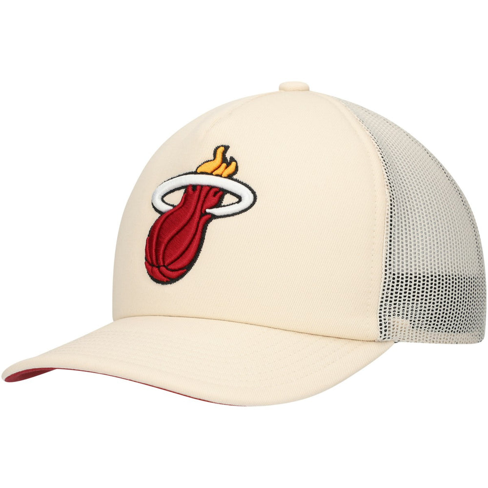 Miami Heat Trucker Adjustable Hat Cream - NBA