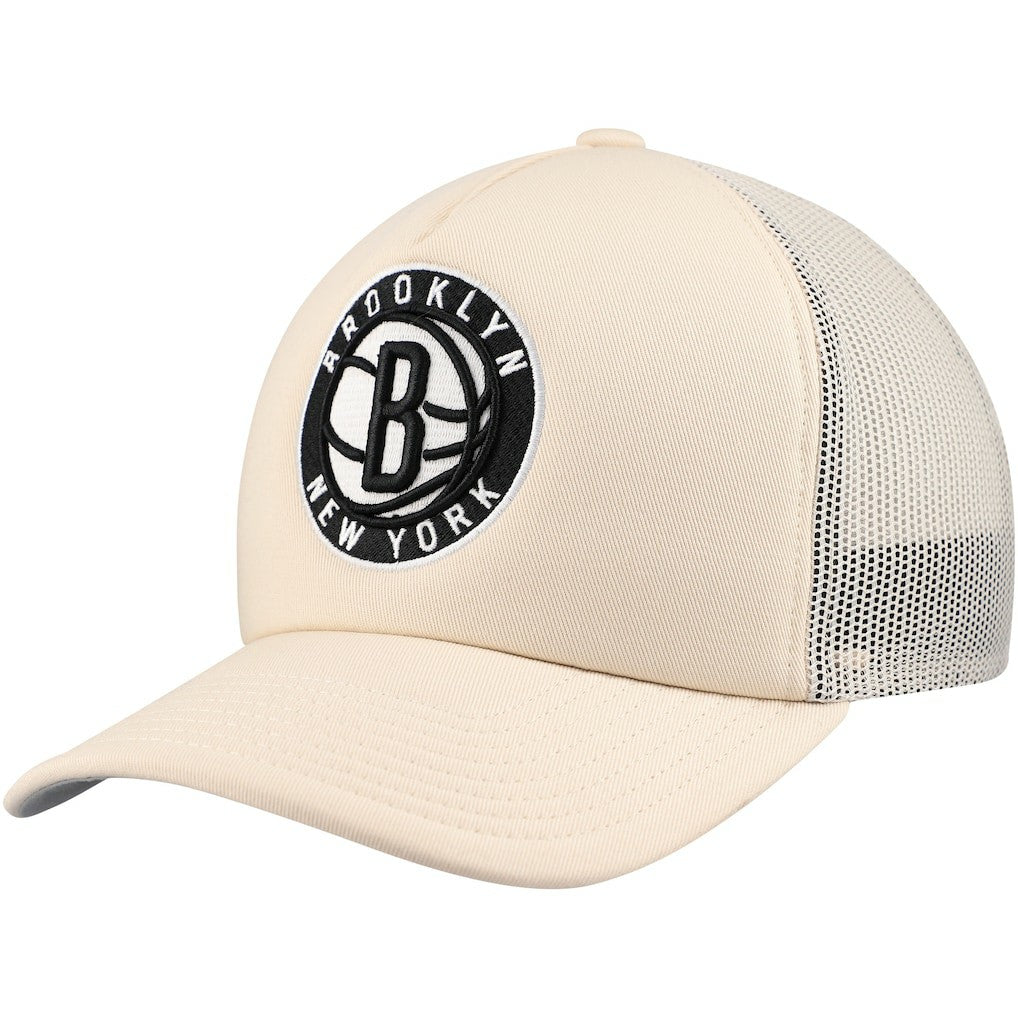 Brooklyn Nets Trucker Adjustable Hat Cream - NBA