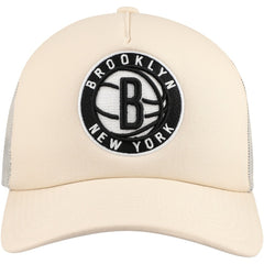 Brooklyn Nets Trucker Adjustable Hat Cream - NBA