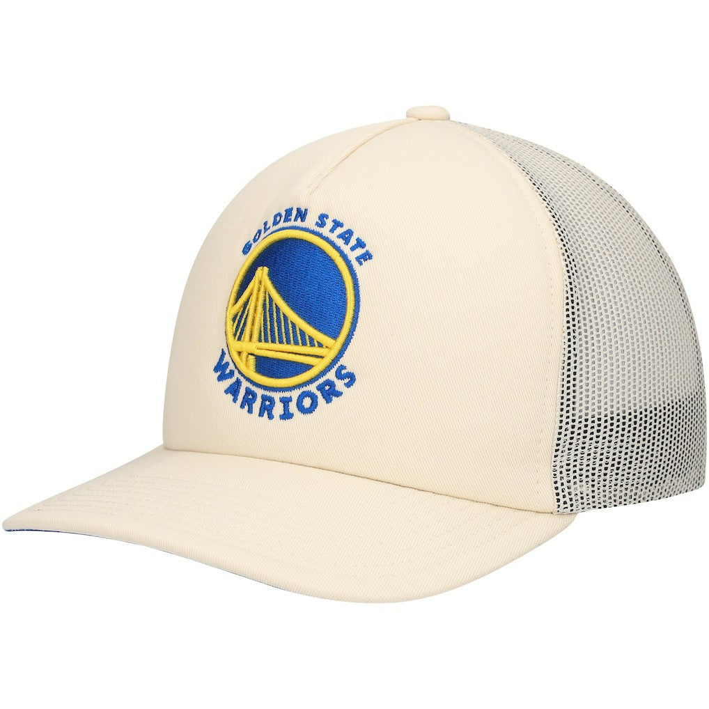 Golden State Warriors Trucker Adjustable Hat Cream - NBA
