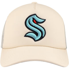 Seattle Kraken Mitchell & Ness Foam Front Trucker Adjustable Hat - Cream - NHL