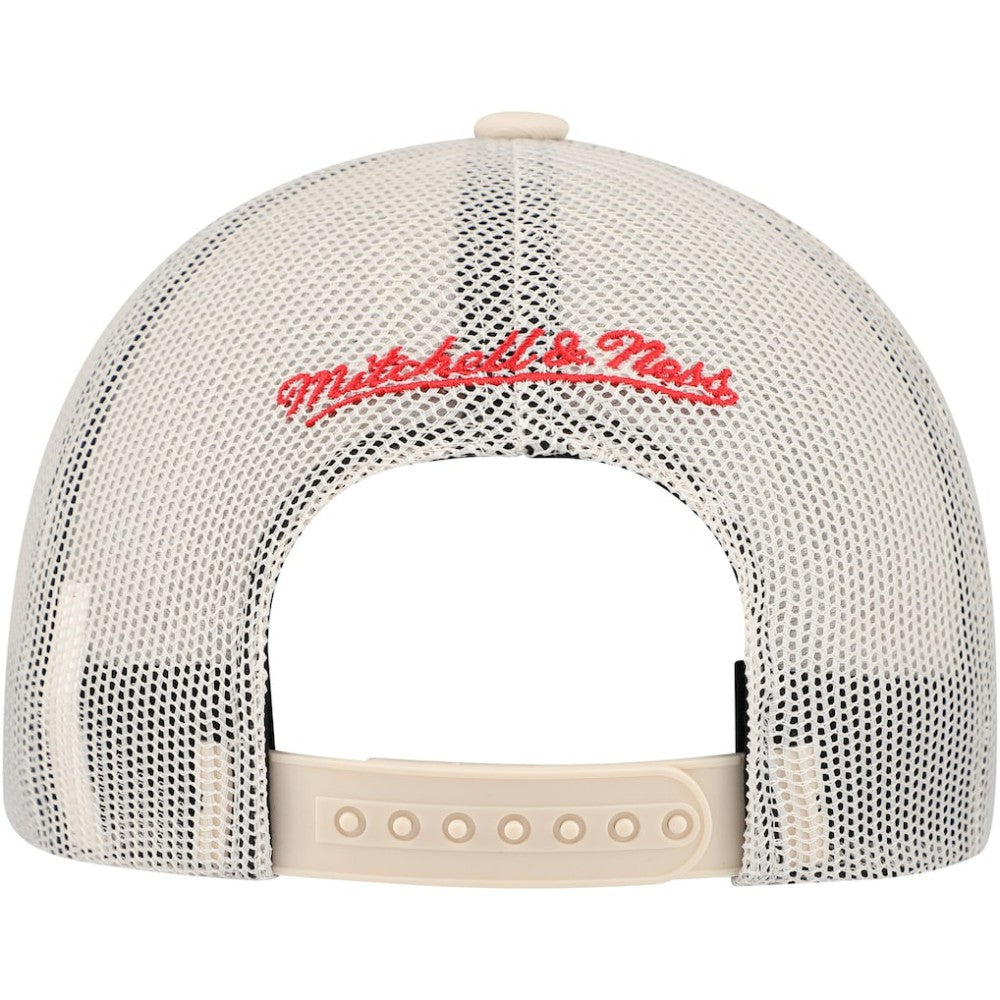 Chicago Blackhawks Mitchell & Ness Foam Front Trucker Adjustable Hat - Cream - NHL