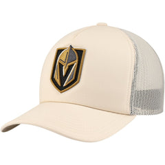 Vegas Golden Knights Mitchell & Ness Foam Front Trucker Adjustable Hat - Cream - NHL