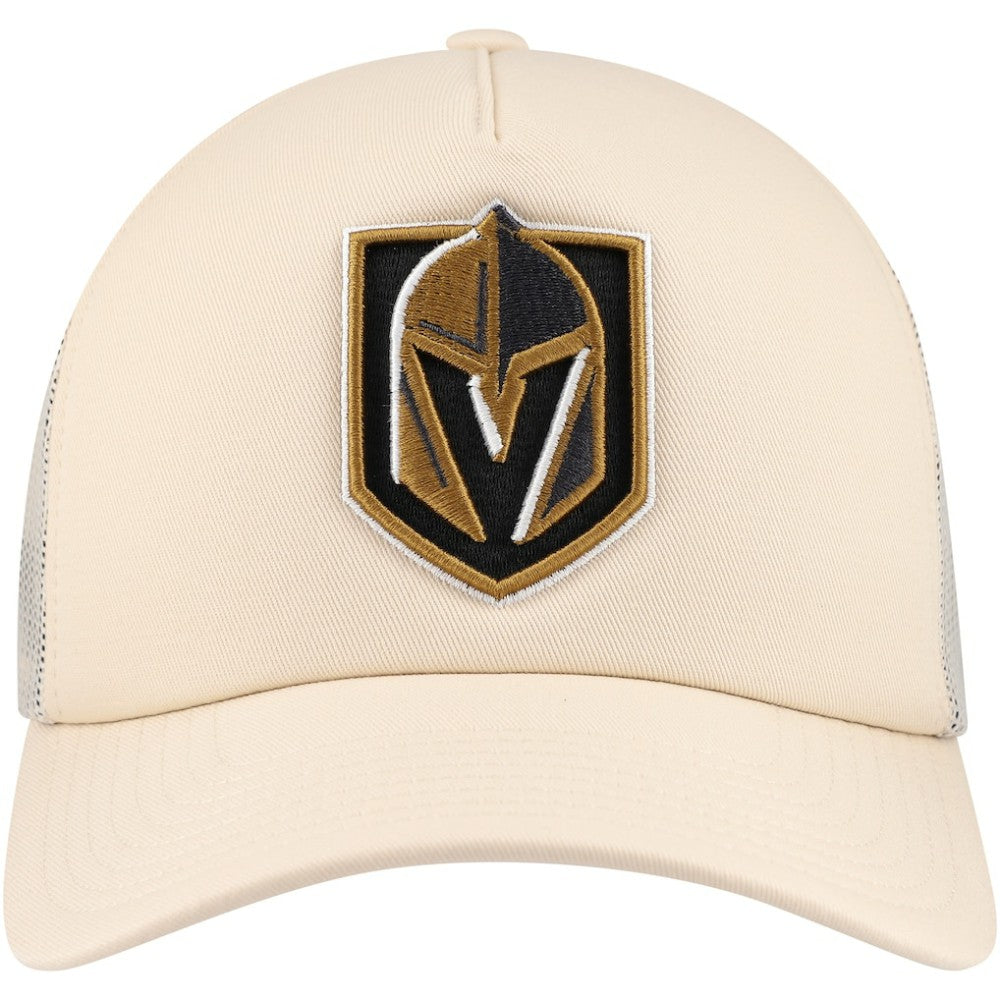Vegas Golden Knights Mitchell & Ness Foam Front Trucker Adjustable Hat - Cream - NHL