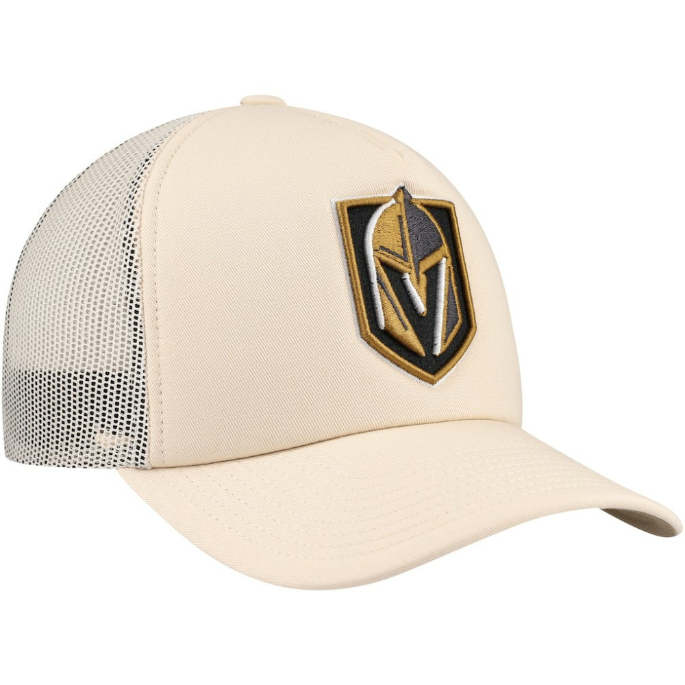Vegas Golden Knights Mitchell & Ness Foam Front Trucker Adjustable Hat - Cream - NHL