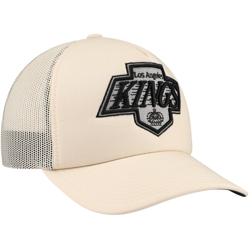 Los Angeles Kings Mitchell & Ness Foam Front Trucker Adjustable Hat - Cream - NHL