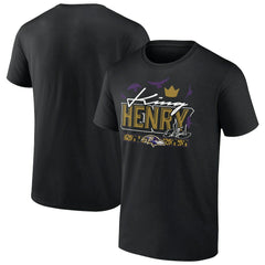 Derrick Henry Baltimore Ravens King Henry's Crown T-Shirt Black | NFL
