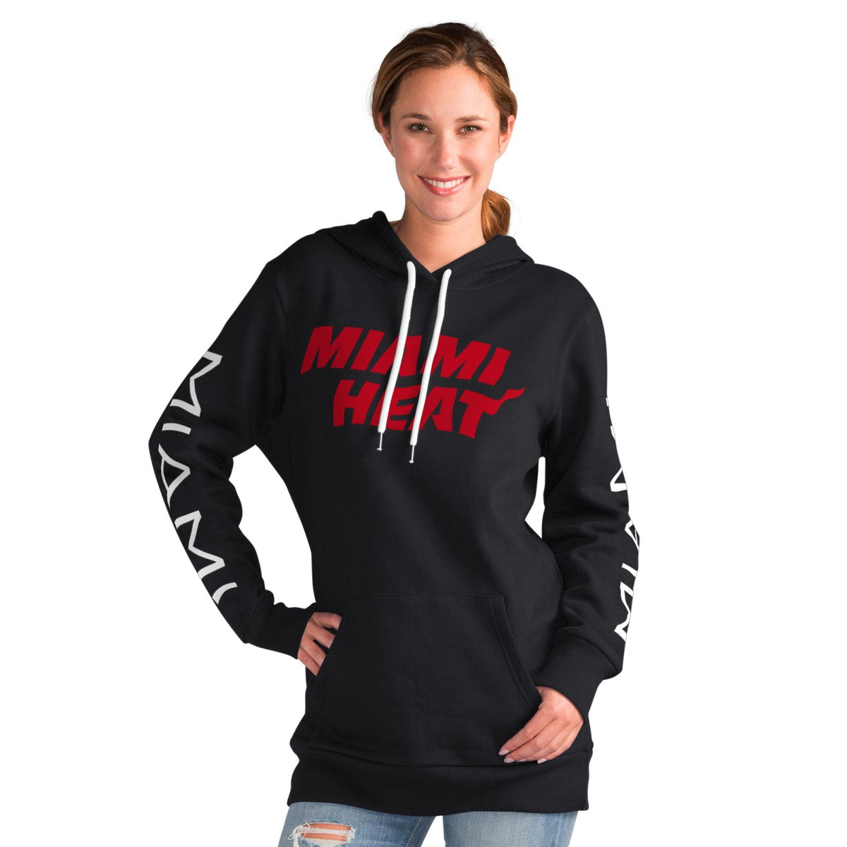 Miami Heat G-III 4Her by Carl Banks Women's Base Coach Pullover Hoodie Black - NBA