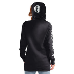 Brooklyn Nets G-III 4Her by Carl Banks Women's Base Coach Pullover Hoodie Black - NBA