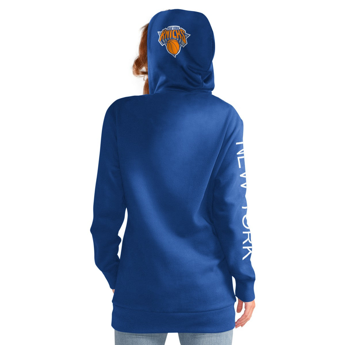 New York Knicks G-III 4Her by Carl Banks Women's Base Coach Pullover Hoodie Blue - NBA