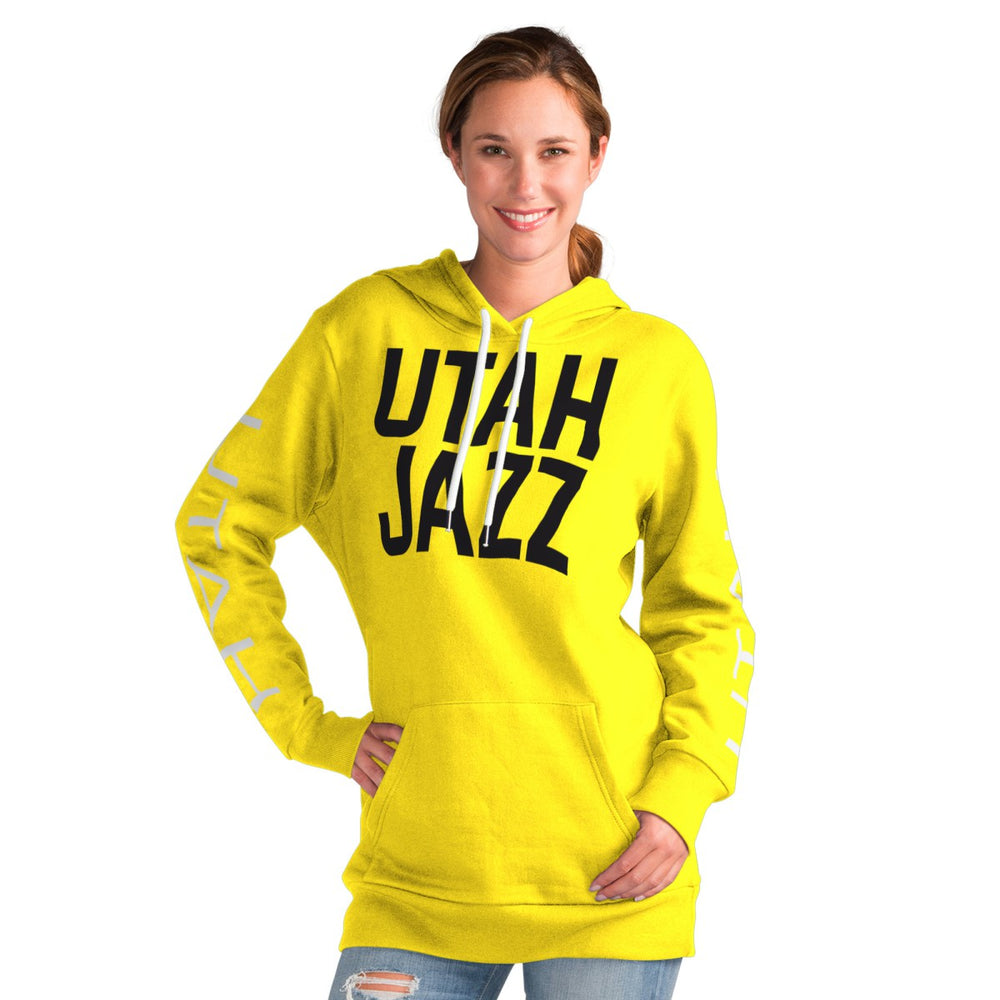 Utah Jazz G-III 4Her by Carl Banks Women's Base Coach Pullover Hoodie Gold - NBA