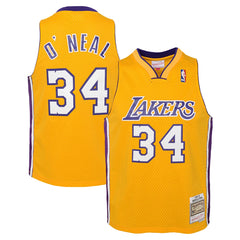 Shaquille O'Neal Los Angeles Lakers Youth 1999/00 Hardwood Classics Swingman Jersey Gold - NBA
