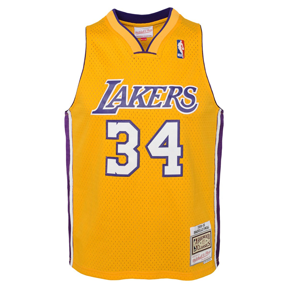 Shaquille O'Neal Los Angeles Lakers Youth 1999/00 Hardwood Classics Swingman Jersey Gold - NBA