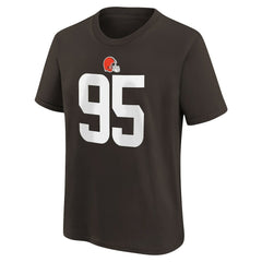 Myles Garrett Cleveland Browns Youth Player Name & Number T-Shirt Brown | Nike for Sale