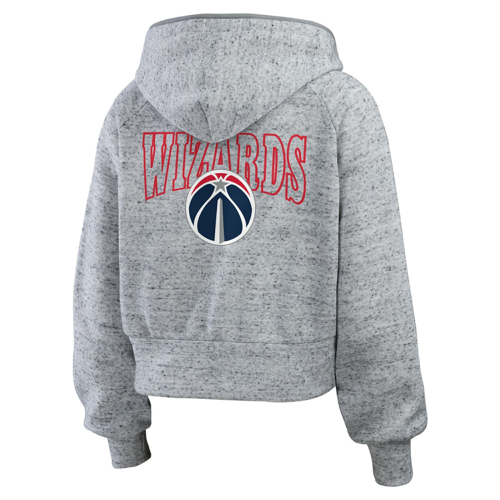 Washington Wizards WEAR by Erin Andrews Women's Speckled Radiator Full-Zip Hoodie Heather Gray - NBA